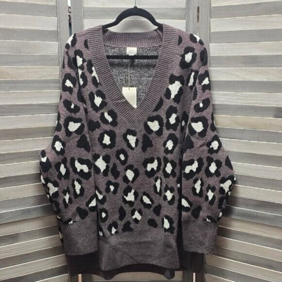 Women's V-Neck Tunic Sweater | A New Day | 2X - Picture 1 of 9